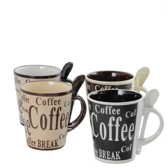 Mr.Coffee Bareggio Mug and Spoon Set, Café Americano - Picture 5 of 10